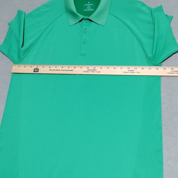 Fabletics Mens Golf Polo Shirt The Training Day Size XL Green Active Wicking - Picture 7 of 10